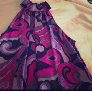 Silk Purple Halter Top